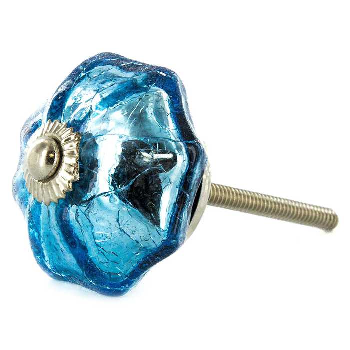 Turquoise Crackled Mercury Glass Knob Hobby Lobby 391128